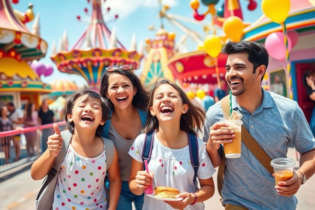 Family enjoying Theme Park Vacations